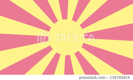 春季背景圖 7（太陽輻射/粉紅色和黃色） 136788854