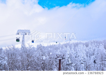 Winter, Rime Trees, Yamagata, Zao Winter, Rime Trees, Yamagata, Zao 136788923
