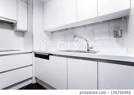 Modern Kitchen and Dining Room Interior Design Collection. High Resolution Backgrounds 136788968