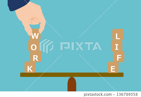 Work-life balance illustrations Work-life balance illustrations 136789358