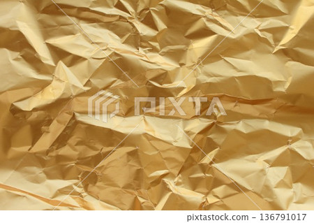Golden crumpled paper Golden crumpled paper 136791017