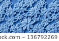 蕾絲布料藍色背景材料 136792269