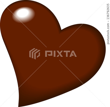 Brown plump heart Brown plump heart 136792635