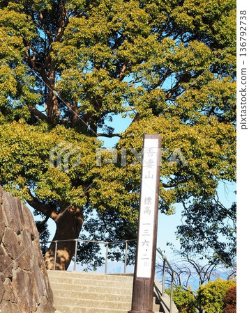 神奈川縣,東山公園,海拔標誌,1月 神奈川縣,東山公園,海拔標誌,1月 136792738