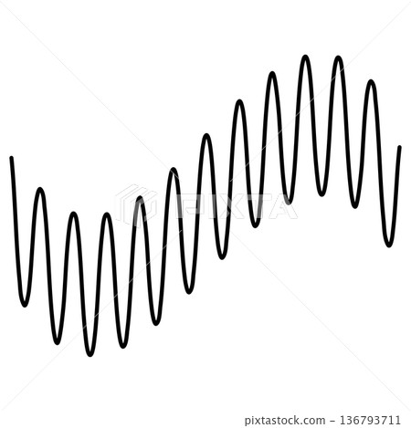 Sinusoidal wave vector with increasing amplitude, oscillation physics design 136793711