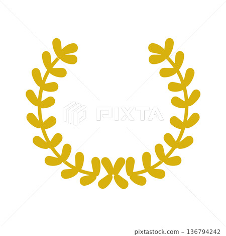 Golden laurel illustration 136794242