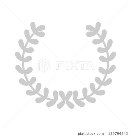 Silver laurel illustration Silver laurel illustration 136794243