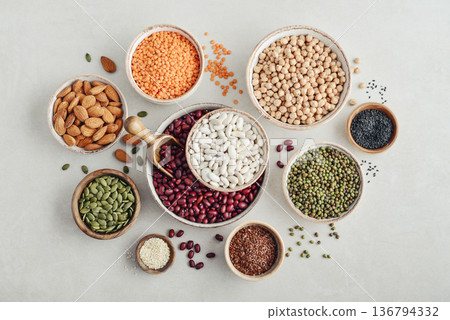 Vegan protein source. 136794332