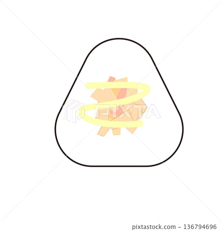 Onigiri tuna illustration simple Onigiri tuna illustration simple 136794696