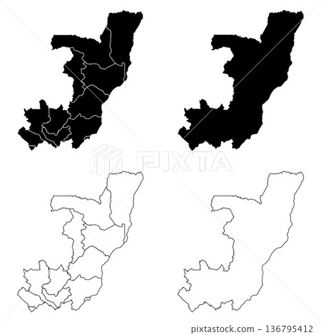 Republic of the Congo Outline and Solid Fill Map Set. Republic of the Congo Outline and Solid Fill Map Set. 136795412