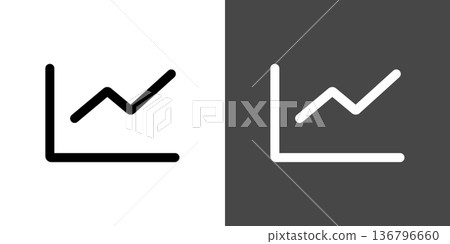 Simple line graph icon illustration Simple line graph icon illustration 136796660