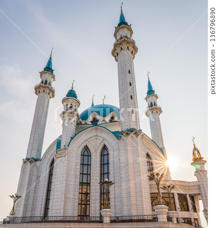 Kul Sharif mosque in Kazan Kremlin, Tatarstan, Russia. It is tourist attraction of Kazan. 136796890