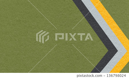 Khaki paper texture background with yellow black chevron stripes and copy space for banner, presentation, template Khaki paper texture background with yellow black chevron stripes and copy space for banner, presentation, template 136798024