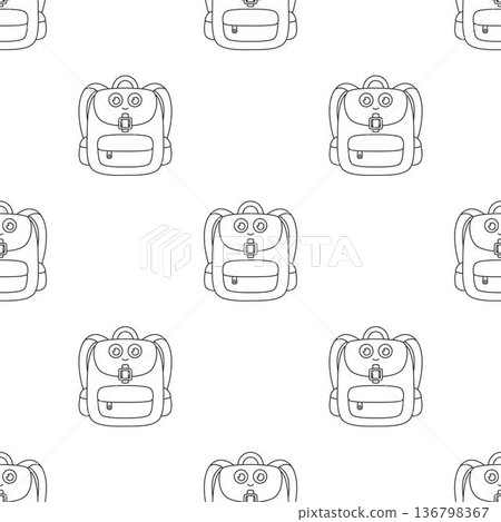 outline backpack seamless pattern outline backpack seamless pattern 136798367