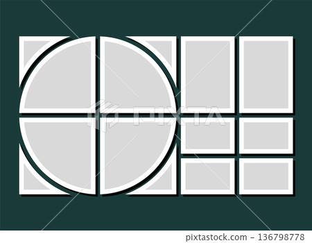 Template collage of ten frames, images, photo 136798778