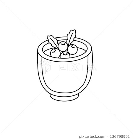 A bowl of berries is shown in a white background A bowl of berries is shown in a white background 136798991