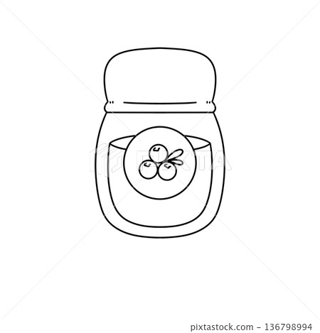 A jar of berries is shown in a jar A jar of berries is shown in a jar 136798994