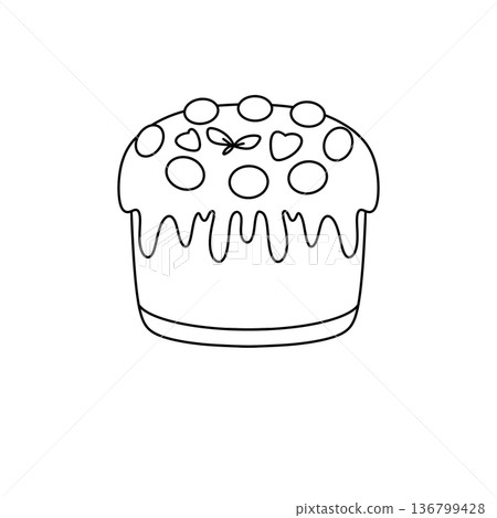 A cake with a heart on top and cherries on the sides A cake with a heart on top and cherries on the sides 136799428