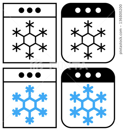 Freezer-safe icons in black, white, and blue outlines for diverse design use Freezer-safe icons in black, white, and blue outlines for diverse design use 136800200