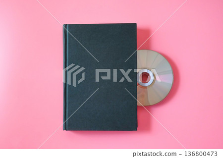 Compact disc in old book ,old and new technologies. Compact disc in old book ,old and new technologies. 136800473