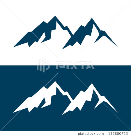 Mountain Icon Vector Logo Template 136800733