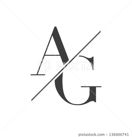 Letter A G Initial Vector Logo Template Letter A G Initial Vector Logo Template 136800741
