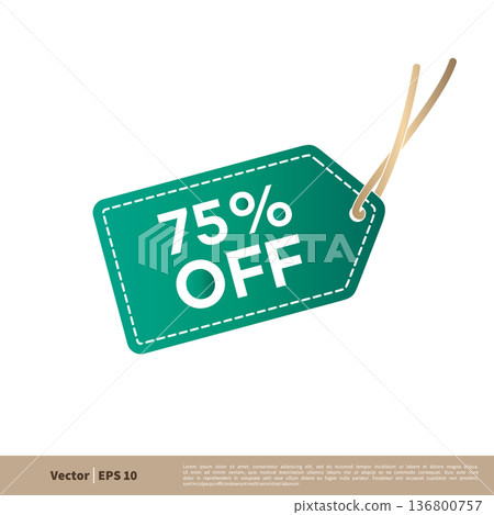 75% Discount Hang Tag Vector Template. Flat Design Illustration Design. Vector EPS 10. 75% Discount Hang Tag Vector Template. Flat Design Illustration Design. Vector EPS 10. 136800757