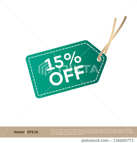 15% Discount Hang Tag Vector Template. Flat Design Illustration Design. Vector EPS 10. 15% Discount Hang Tag Vector Template. Flat Design Illustration Design. Vector EPS 10. 136800771