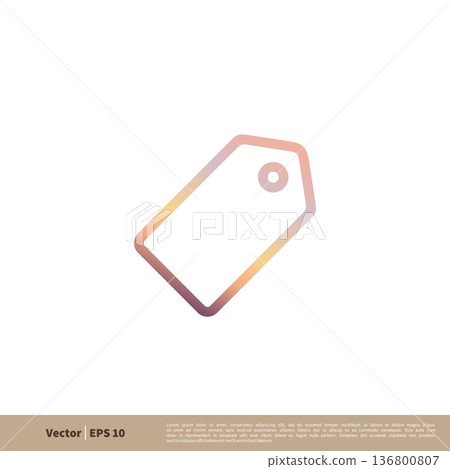 Hang Tag Icon Logo Template Illustration Design. Vector EPS 10. Hang Tag Icon Logo Template Illustration Design. Vector EPS 10. 136800807
