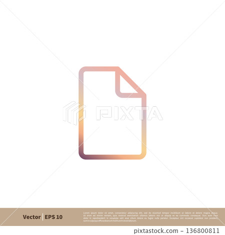 Document Paper Icon Vector Logo Template Illustration Design. Vector EPS 10. Document Paper Icon Vector Logo Template Illustration Design. Vector EPS 10. 136800811