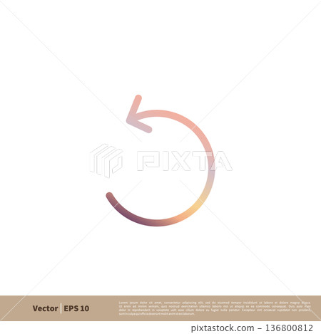 Undo, Cancel, Backward Arrow Icon Vector Logo Template Illustration Design. Vector EPS 10. Undo, Cancel, Backward Arrow Icon Vector Logo Template Illustration Design. Vector EPS 10. 136800812