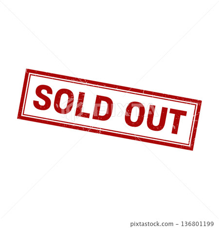 Sold Out Stamp. Sold Out Grunge Square Sign 136801199