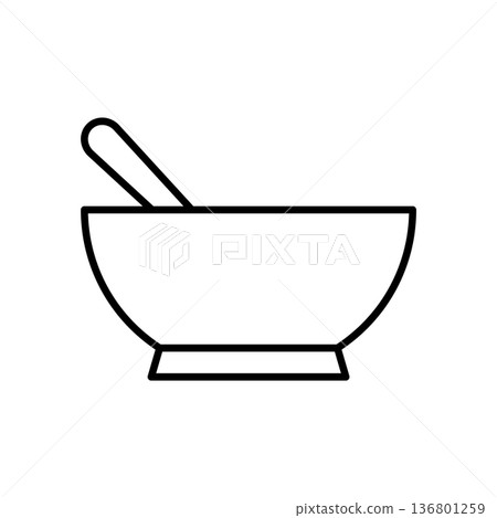 Bowl Icon Vector Design 136801259