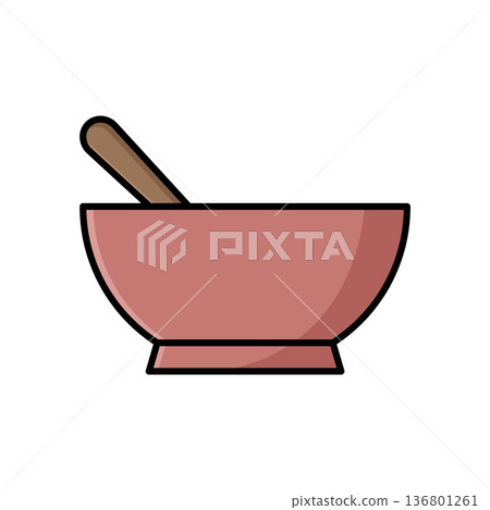 Bowl Icon Vector Design 136801261