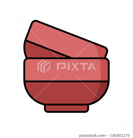Bowl Icon Vector Design 136801273