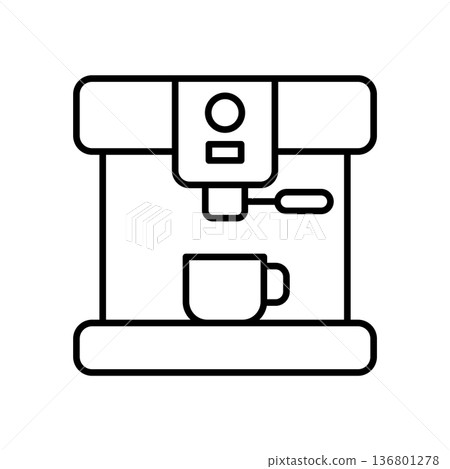 Coffee Maker Icon Vector Design 136801278