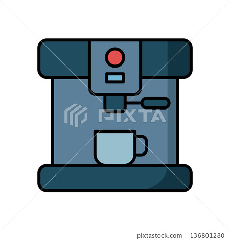 Coffee Maker Icon Vector Design 136801280