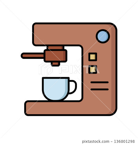 Coffee Maker Icon Vector Design 136801298