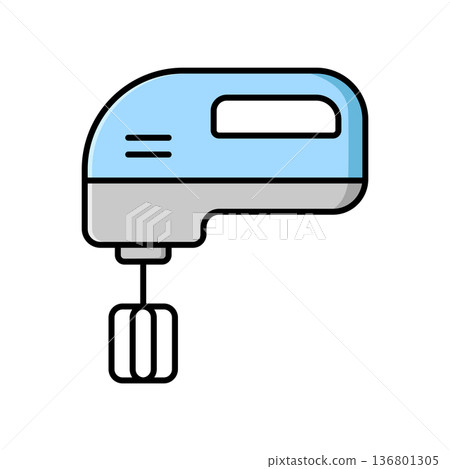 Hand Mixer Icon Vector Design Hand Mixer Icon Vector Design 136801305
