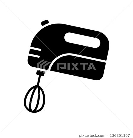 Hand Mixer Icon Vector Design Hand Mixer Icon Vector Design 136801307