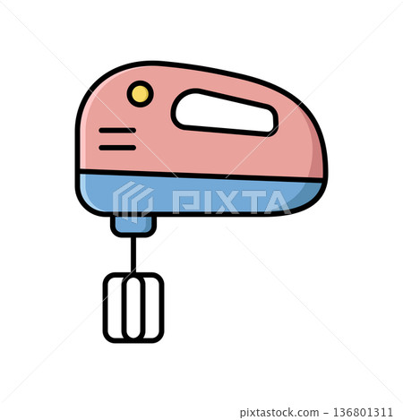 Hand Mixer Icon Vector Design Hand Mixer Icon Vector Design 136801311