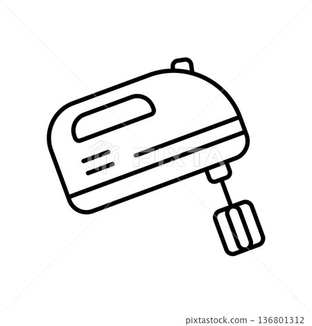 Hand Mixer Icon Vector Design Hand Mixer Icon Vector Design 136801312