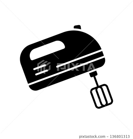 Hand Mixer Icon Vector Design Hand Mixer Icon Vector Design 136801313