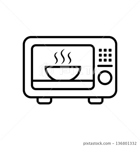 Microwave Icon Vector Design Illustration 136801332