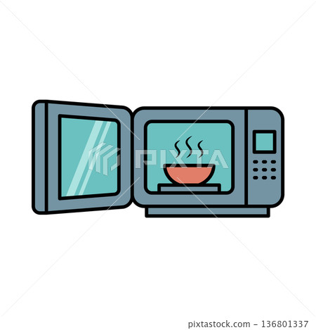 Microwave Icon Vector Design Illustration 136801337