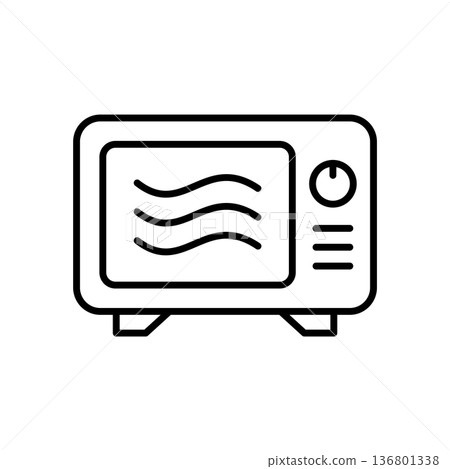 Microwave Icon Vector Design Illustration 136801338