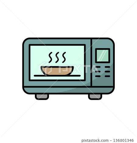 Microwave Icon Vector Design Illustration Microwave Icon Vector Design Illustration 136801346