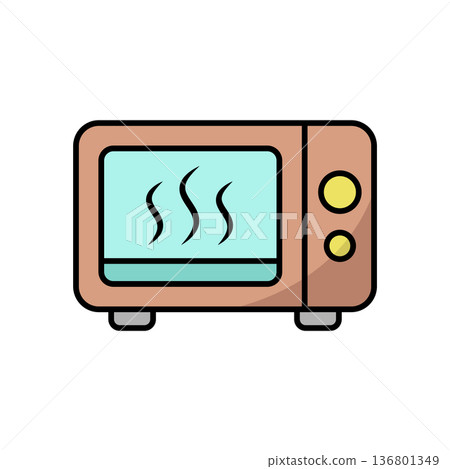 Microwave Icon Vector Design Illustration 136801349