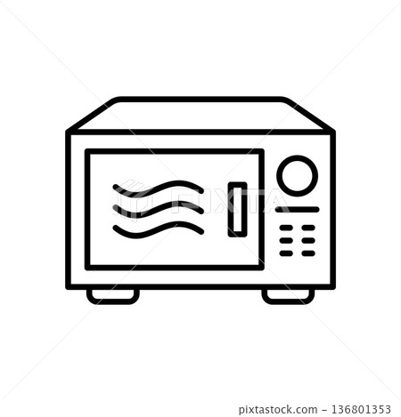 Microwave Icon Vector Design Illustration 136801353