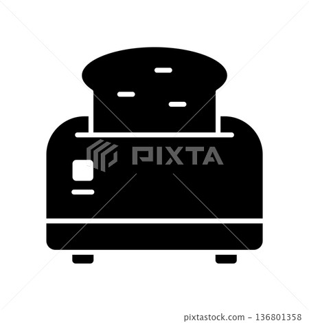 Toaster Icon Vector Design Illustration 136801358
